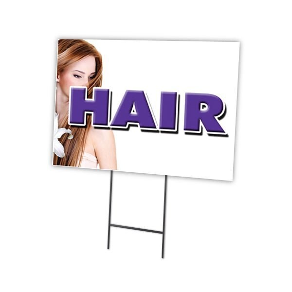 Signmission Hair Yard Sign & Stake outdoor plastic coroplast window, C-1216 Hair C-1216 Hair - main